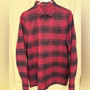 Lululemon Men’s Soft Knit Overshirt | Red Plaid | Size L